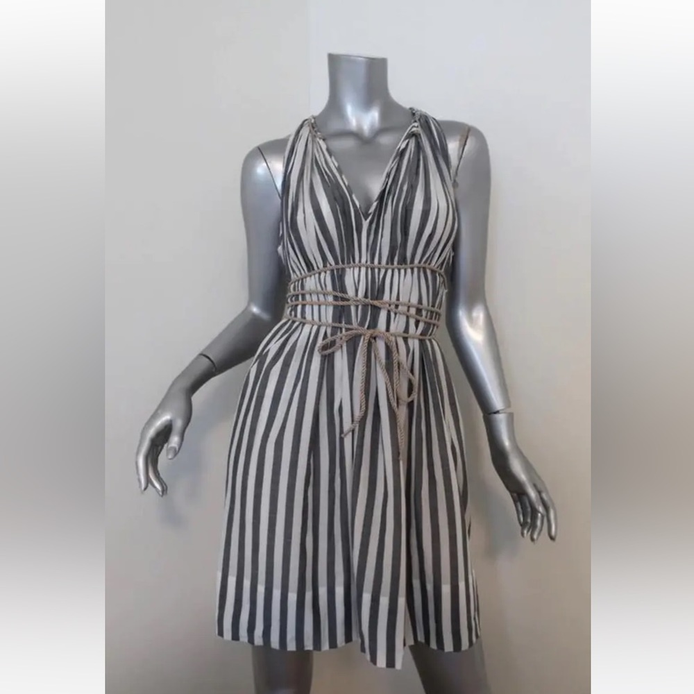 3.1 Phillip Lim nautical/Grecian style dress. Size 2. White with Gray. Pockets!